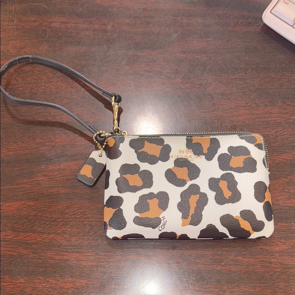 Coach Leopard Wristlet